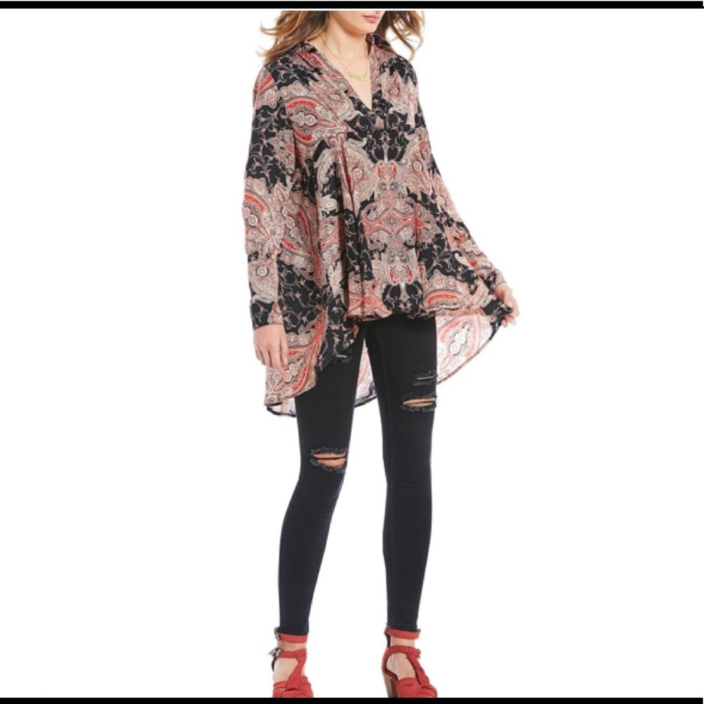 Free People Field of Butterflies Swing Back Top - Picture 6 of 7